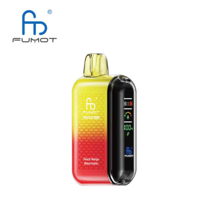 Fumot 20000 disposable vape in peach mango flavor